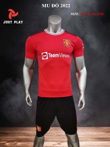 Bộ quần áo bóng đá CLB MU sân nhà màu đỏ 2023 Teamviewer