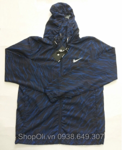 Áo gió thể thao Nike xanh đen rằn