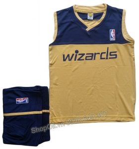 Quần áo bóng rổ trẻ em Wizards vàng đồng