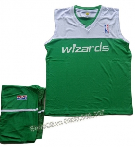 Quần áo bóng rổ trẻ em Wizards xanh lá