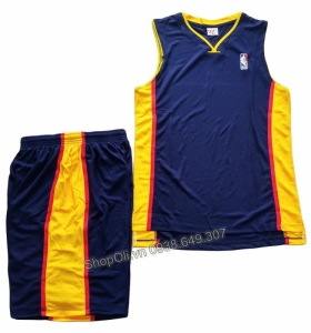Quần áo bóng rổ xanh đen vàng vải mè