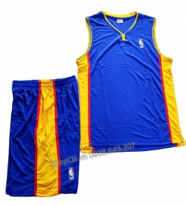 Quần áo bóng rổ xanh bích vàng vải mè