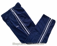 Quần dài thể thao Fitness xanh 3 sọc trắng