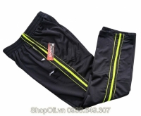 Quần dài thể thao Fitness đen 3 sọc chuối