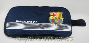 Túi đựng giày đá banh Barcelona xanh đen