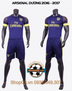 Quần áo bóng đá Arsenal xanh đen 2016-2017 (Liên hệ)