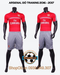 Quần áo bóng đá Arsenal training đỏ 2016-2017 (Liên hệ)