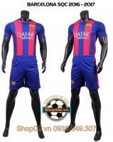 Quần áo đá banh Barcelona đỏ sọc xanh 2016-2017 (Liên hệ)