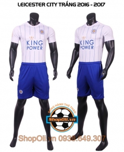 Quần áo bóng đá Leicester City trắng sân khách 2016-2017 (Liên hệ)