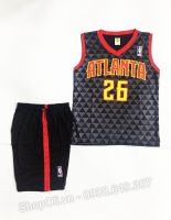 Bộ quần áo bóng rổ trẻ em ATLANTA xám phối đỏ vàng