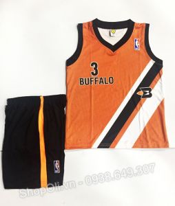 Quần áo bóng rổ ba lỗ cho bé  BUFALO màu cam