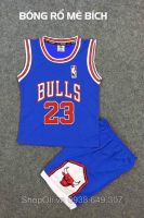 Quần bóng rổ trẻ em BULLS số 23 xanh bich