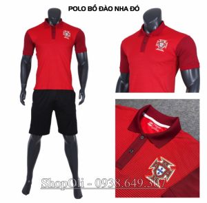 Áo polo thể thao nam Bồ Đào Nha đỏ (Liên hệ)