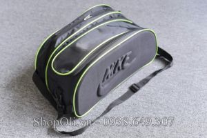 Túi Nike đựng giày đá banh màu xám logo nổi