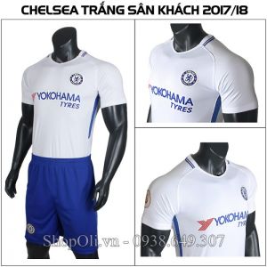 Quần áo bóng đá Chelsea trắng sân khách 2017-2018 (Liên hệ)