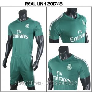 Đồ đá banh Real Madrid xanh lá 2017-2018 (Liên hệ)