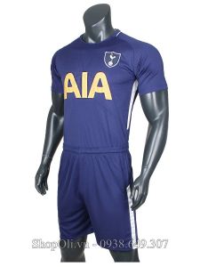 Quần áo bóng đá Tottenham xanh đen sân khách 2017-2018 (Liên hệ)