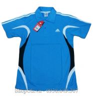 Áo thể thao cầu lông tennis nam xanh phối trắng