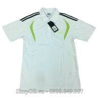 Áo thể thao cầu lông tennis nam trắng phối lá