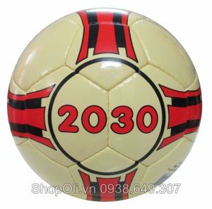 Trái bóng đá Futsal 2030 khâu tay Geru Star màu vàng phối đỏ size 4