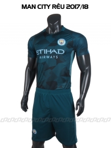 Quần áo đá bóng clb Manchester City rêu  2017 - 2018 (Liên hệ)