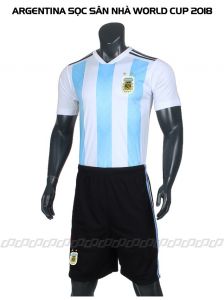 Quần áo đá bóng đội tuyển Argentina xanh sọc trắng sân nhà  2017 - 2018