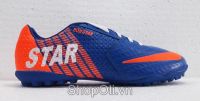 Giày đá banh sân cỏ nhân tạo khâu mũi Star - xanh cam