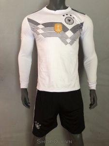 Quần áo đá banh tay dài Đức trắng World Cup 2018