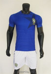 Quần áo đá banh đội tuyển Brazil Xanh sân khách World Cup 2018