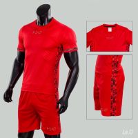 Quần áo đá banh không logo F50 đỏ sọc caro