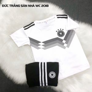 Quần áo đá banh trẻ em tuyển Đức trắng WC2018