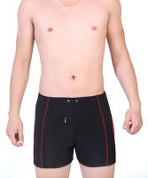 Quần bơi nam 056 có túi đen phối đỏ