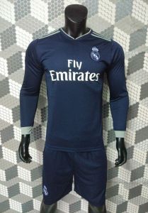 Quần áo bóng đá tay dài Real Madrid sân khách 2018-2019