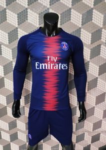 Quần áo đá bóng tay dài Pari Saint Germain Xanh Đen 2018-2019 mới nhất