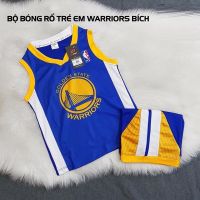 Quần áo bóng rổ Worriors xanh dương trẻ em mới nhất 2019