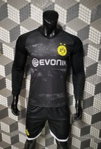 Quần áo đá bóng CLB Dortmund đen tay dài độc nhất 2019-2020