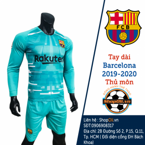 Quần áo đá bóng thủ môn tay dài Barcelona 2019-2020