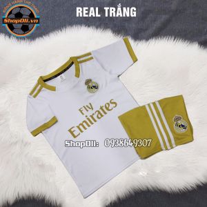 Bộ quần áo đá bóng trẻ em Real Madrid sân nhà 2019-2020