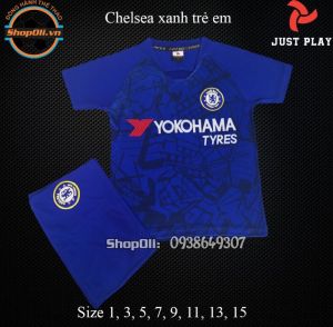 Bộ quần áo đá bóng trẻ em Chelsea 2019