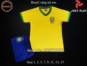 Bộ quần áo đá bóng trẻ em Đội tuyển Brazil 2019