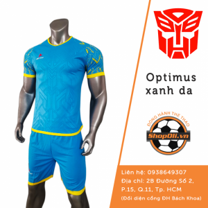 Áo đá bóng không Logo JP Optimus Xanh Da