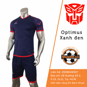 Áo đá bóng không Logo JP Optimus Xanh Đen