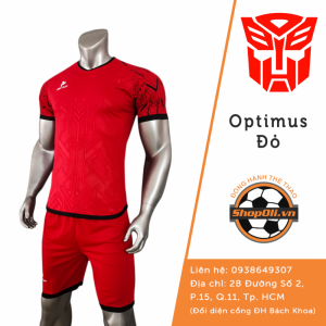 Áo đá bóng không Logo JP Optimus Đỏ