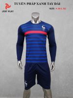Áo đấu tuyển Pháp xanh sọc tay dài mới 2020