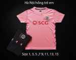 Bộ đá banh CLB Hà Nội hồng trẻ em mới 2020