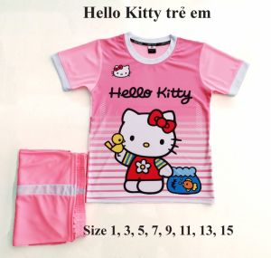Áo quần đá bóng Hello Kitty trẻ em mới 2020