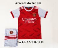 Áo đá banh CLB Arsenal đỏ trẻ em mới 2020