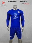 Áo quần bóng đá CLB Chelsea xanh tay dài mới 2020