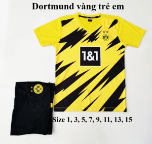 Đồ đá banh CLB Dortmund vàng trẻ em mới 2020