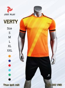 Quần áo bóng đá không logo Verty JP cam mới 2020